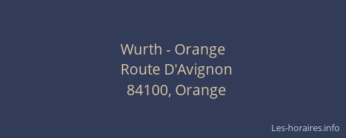 Wurth - Orange