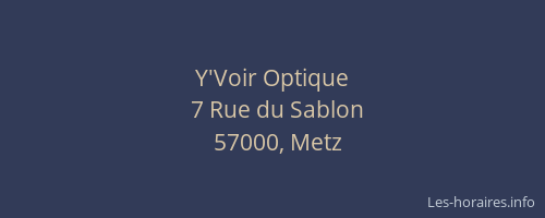 Y'Voir Optique