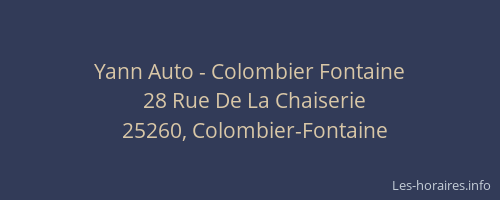 Yann Auto - Colombier Fontaine