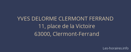 YVES DELORME CLERMONT FERRAND