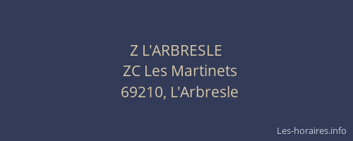 Z L'ARBRESLE