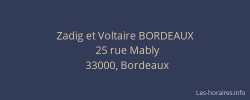 Zadig et Voltaire BORDEAUX