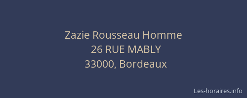 Zazie Rousseau Homme