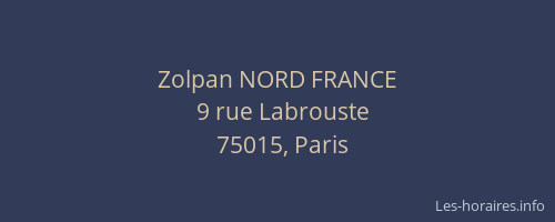 Zolpan NORD FRANCE